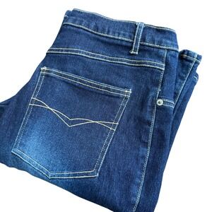 Lazer Jeans Womens 16 Dark Wash Lace Up Grommet Flare Leg Y2K Denim Pants‎ Blue